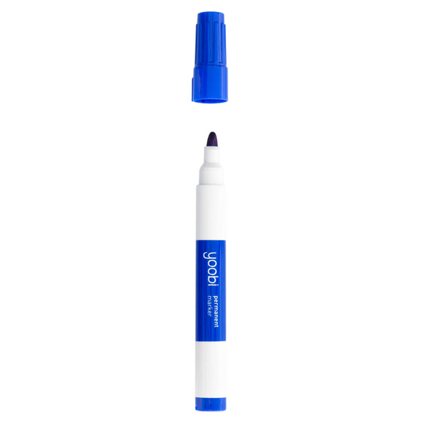 PERMANENT MARKERS BULLET FINE BLACK, 12PK - Blue