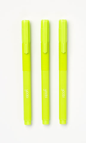 GEL PEN - ROLLERBALL TRIANGLE GREEN - BLACK INK 3PK