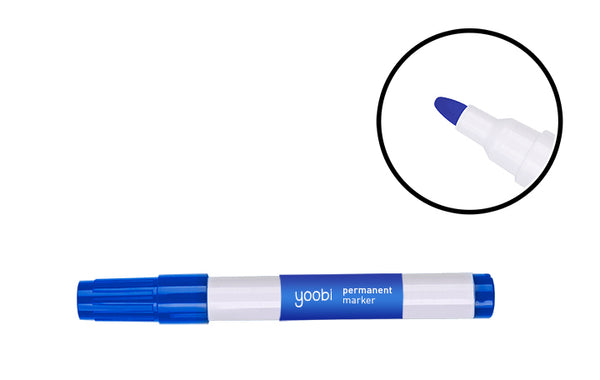 PERMANENT MARKERS BULLET FINE BLACK, 12PK - Blue