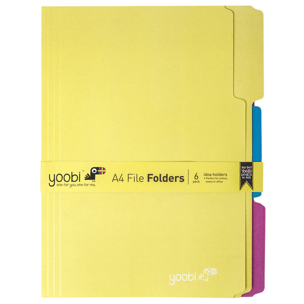 FILE FOLDERS A4, 50PK - MULTI COLOUR