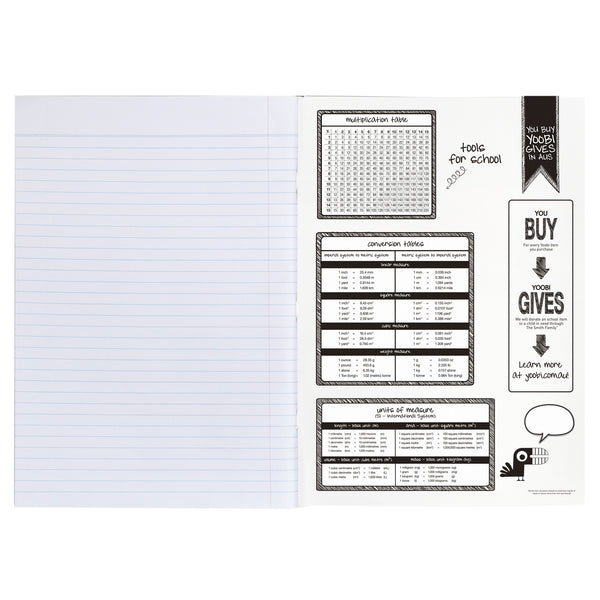 EXERCISE BOOK, A4 8MM RULED - PURPLE ZIG ZAG