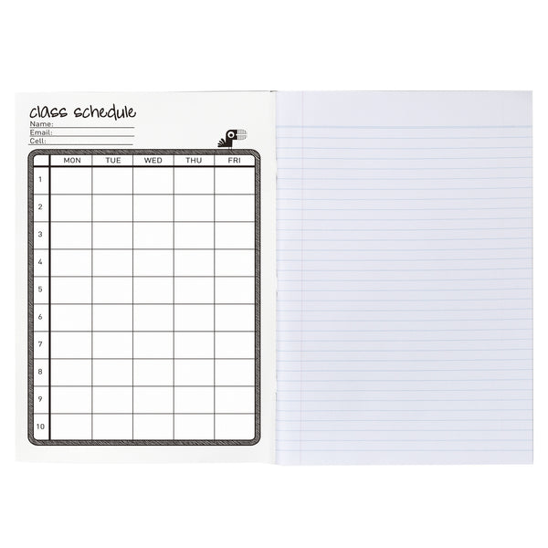 EXERCISE BOOK, A4 8MM RULED - BLACK