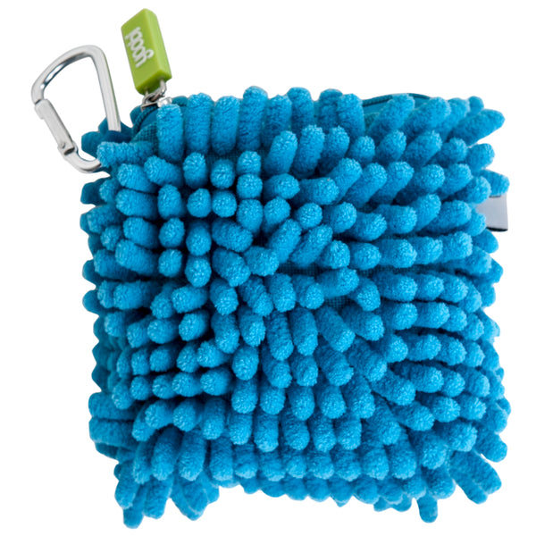 COIN PURSE, FUZZY - BLUE