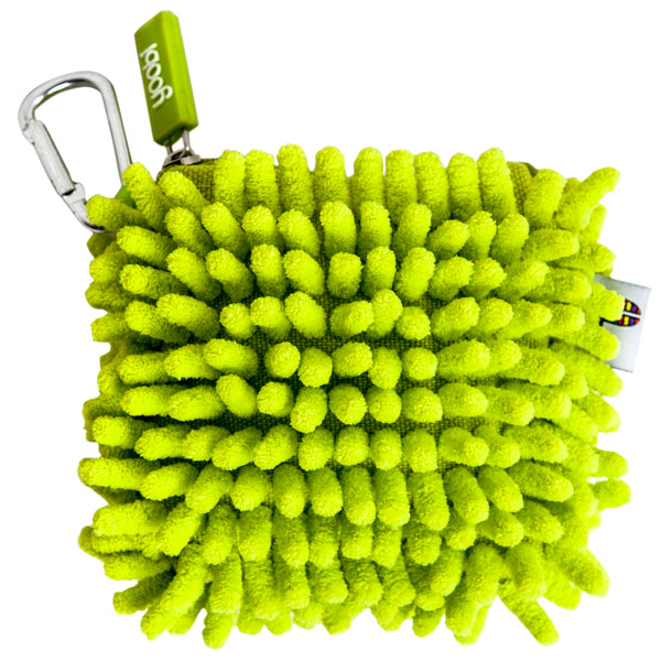 COIN PURSE, FUZZY - GREEN