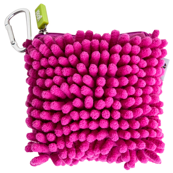 COIN PURSE, FUZZY - PINK