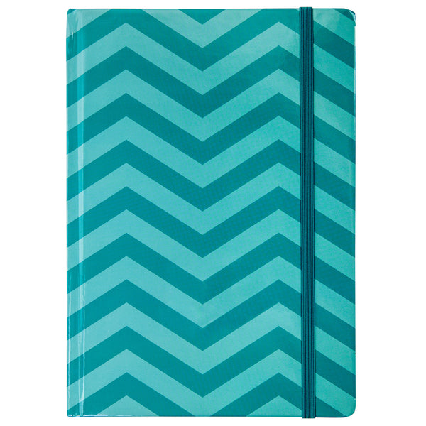 JOURNAL, 72 PAGES - AQUA CHEVRON