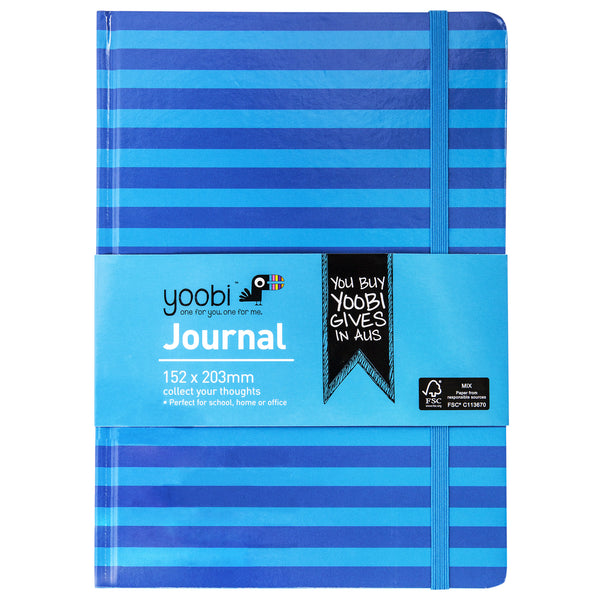 JOURNAL, 72 PAGES - BLUE STRIPE