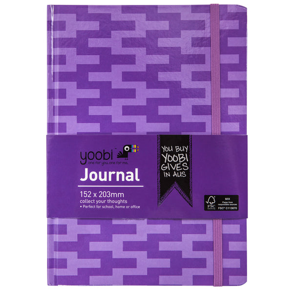 JOURNAL, 72 PAGES - PURPLE ZIG ZAG