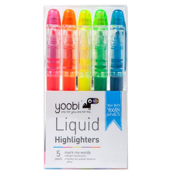 LIQUID FILL HIGHLIGHTERS, 10PK - MULTI COLOUR