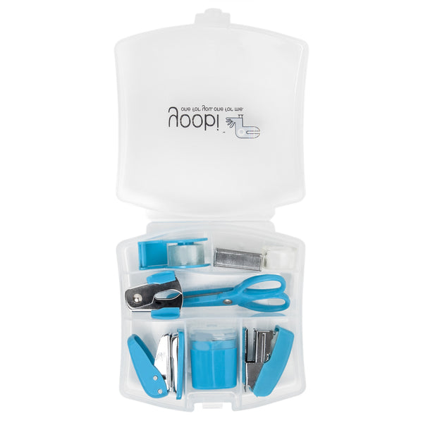 MINI STATIONERY SET - NEON BLUE