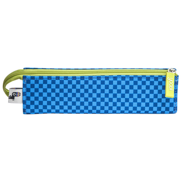 TRAY PENCIL CASE - BLUE CHECKER