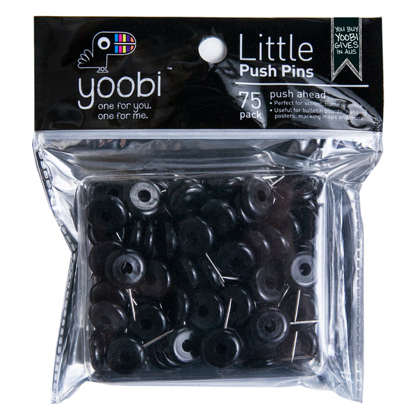PUSH PINS - BLACK