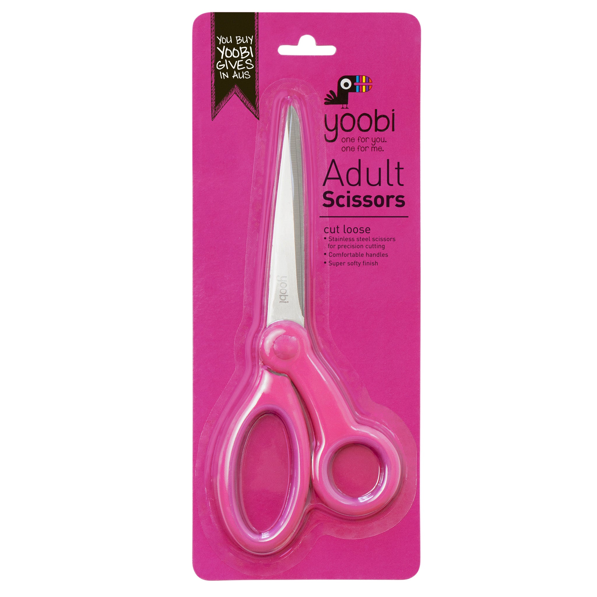 Yoobi Adult Grid Scissors, Blush