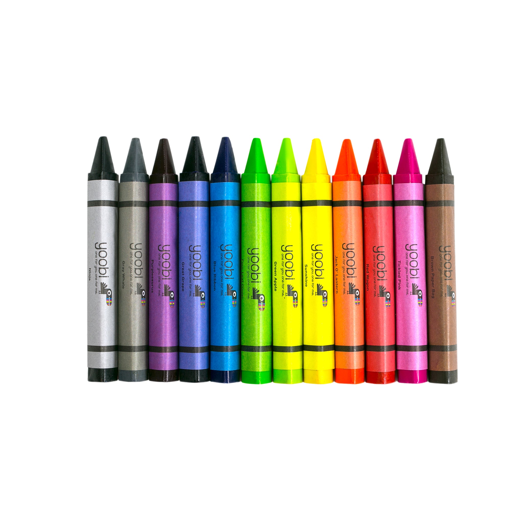 JUMBO TRIANGLE CRAYONS, 12PK - ASSORTED COLOURS - Yoobi Australia