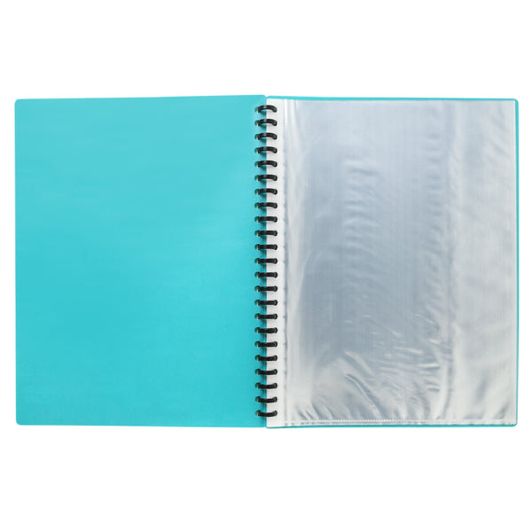DISPLAY BOOK, 20 SHEETS - AQUA