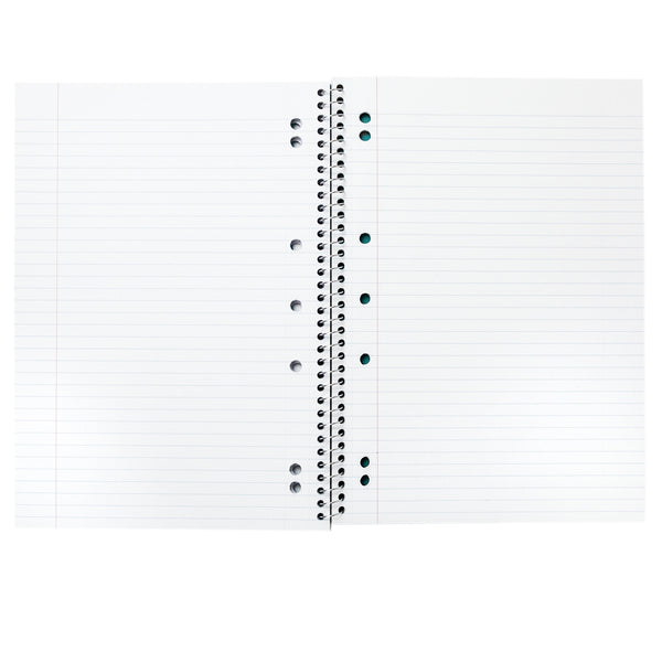 SUBJECT SPIRAL NOTEBOOK, 8MM RULED - AQUA