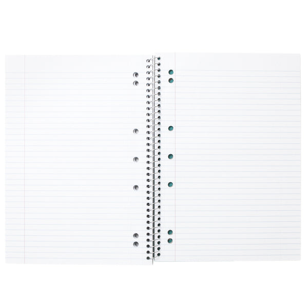 SPIRAL NOTEBOOK, 8MM RULED - AQUA CHEVRON