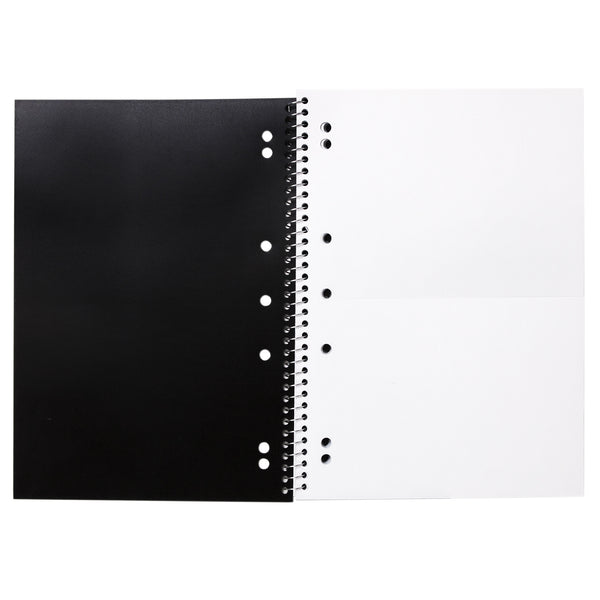 SUBJECT SPIRAL NOTEBOOK, 8MM RULED - BLACK