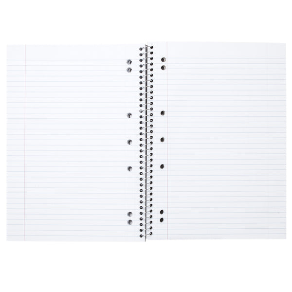 SUBJECT SPIRAL NOTEBOOK, 8MM RULED - BLACK