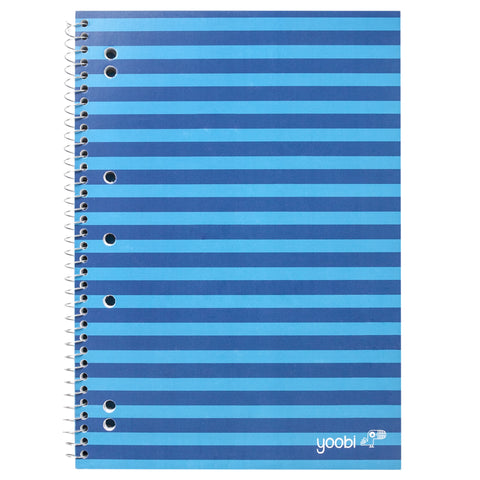 SPIRAL NOTEBOOK, 8MM RULED - BLUE STRIPE
