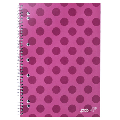 SPIRAL NOTEBOOK, 8MM RULED - PINK DOT