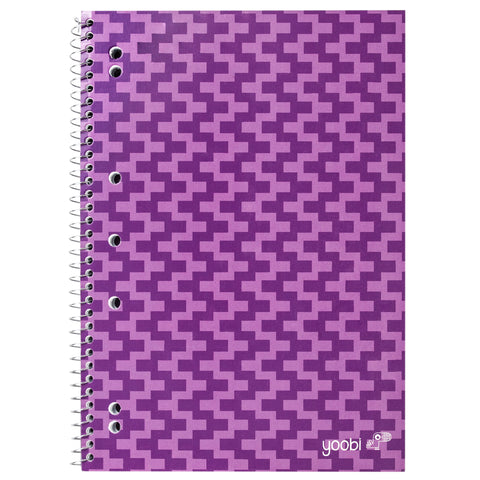 NOTEBOOK A4 SPIRAL 100 PAGES PURPLE ZIG ZAG