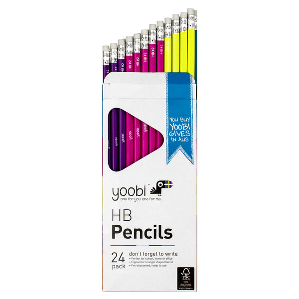 Yoobi Rainbow Stripes No. 2 Pencils, 5-pack – Teach Sparkle Pop