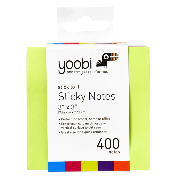 STICKY NOTES, 76x76, 100 SHEETS, 12PK - MULTI COLOUR