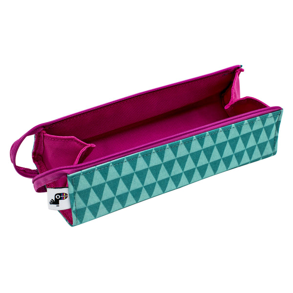 TRAY PENCIL CASE - AQUA PYRAMID