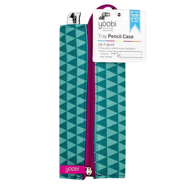 TRAY PENCIL CASE - AQUA PYRAMID